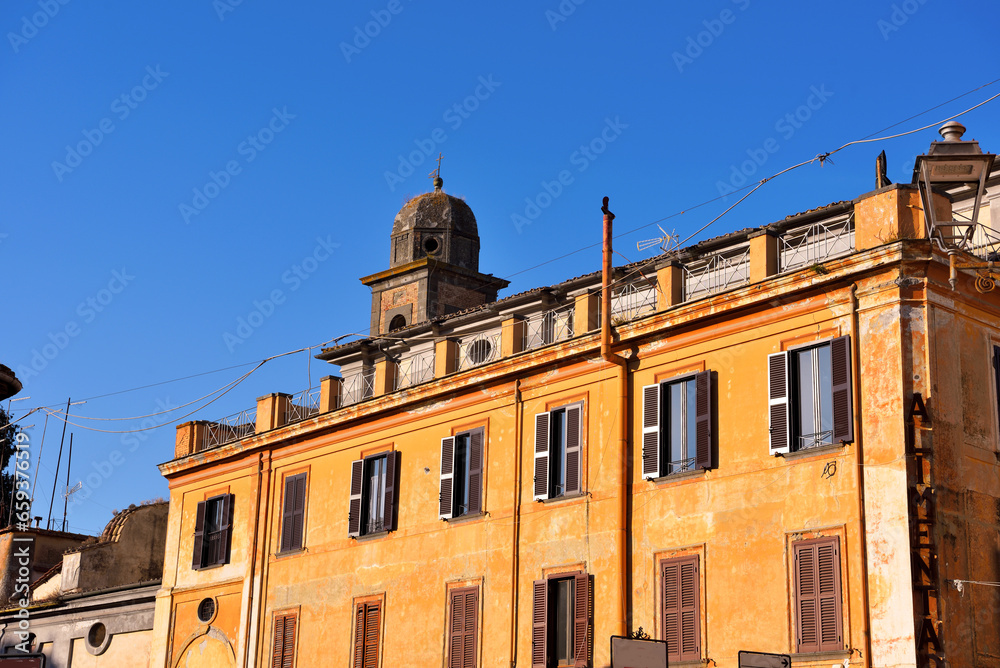 Fototapeta premium the historic center of Bracciano Rome Italy