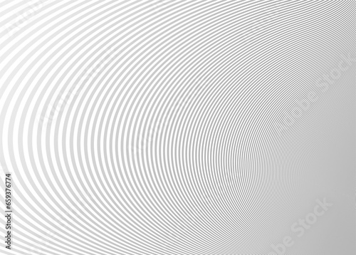 Light grey lines in 3D perspective vector abstract background, dynamic linear minimal design, wave lied pattern in dimensional and movement.