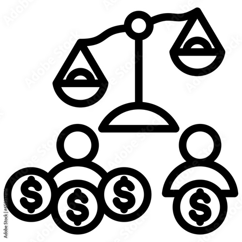 Inequality Outline Icon