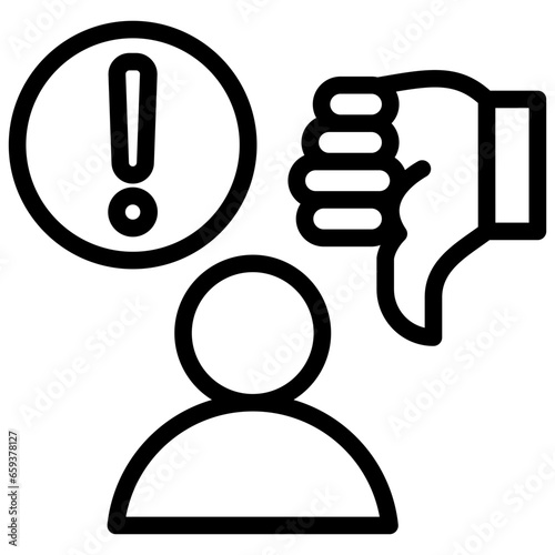 Criticized Outline Icon