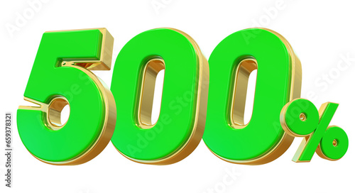 Promotion 500 Percent Number 3D