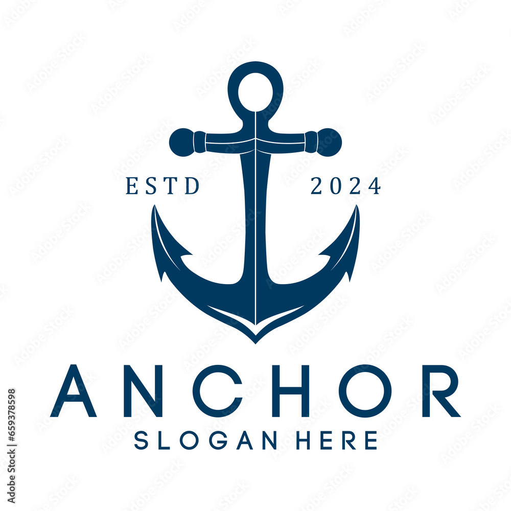 vector image of an anchor on a white background.