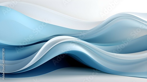 Elegant blue and silver wave background