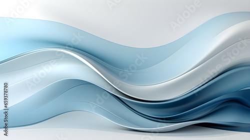 Elegant blue and silver wave background