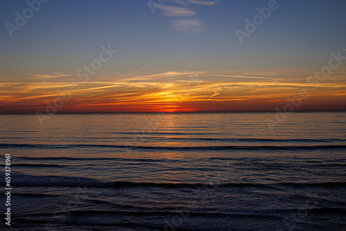 Sunset over the sea