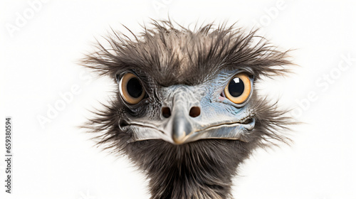 Emu isolated on white background
