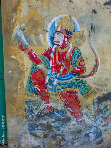 Street art of Hindu gos in Varanasi