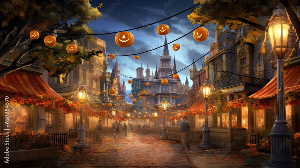 Pumpkin-Lit Market Street