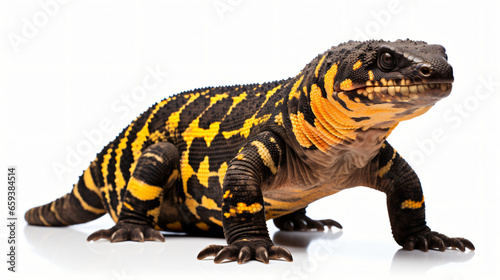 Gila monster isolated on white background