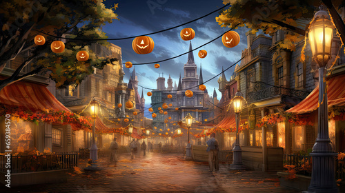 Pumpkin-Lit Market Street