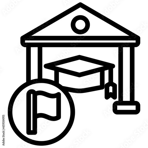 Public University Outline Icon