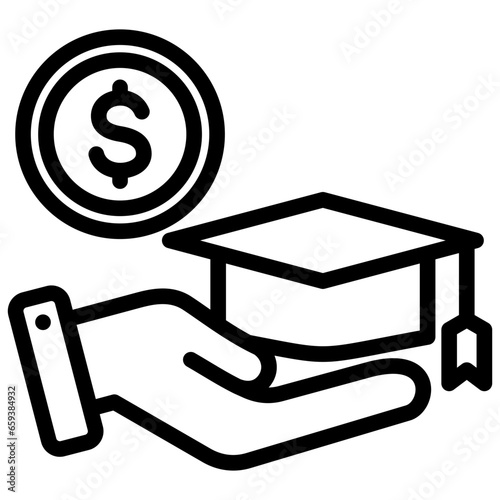 Student Grant Outline Icon