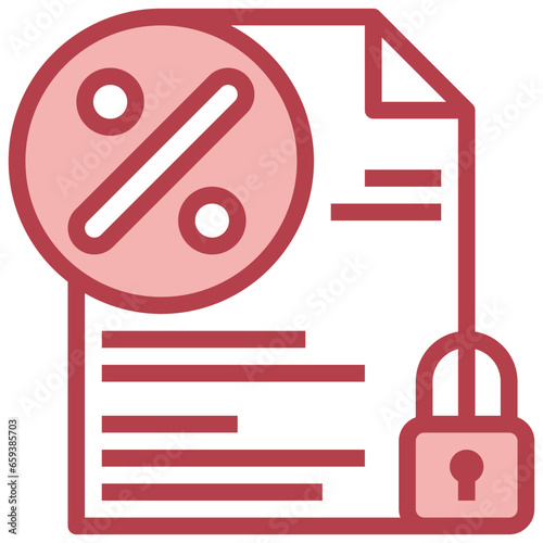 fixed interest rate filled outline icon,linear,outline,graphic,illustration