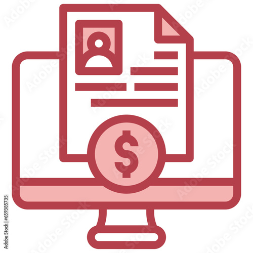 online loan filled outline icon,linear,outline,graphic,illustration