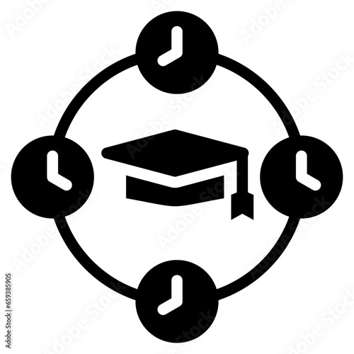 Foto Full Time Glyph Icon