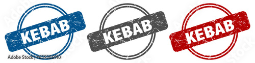 kebab stamp. kebab sign. kebab label set