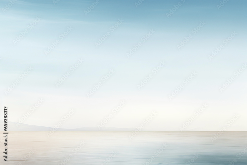 Tranquil seascape with a panoramic view of the bright sunset over the coastline.