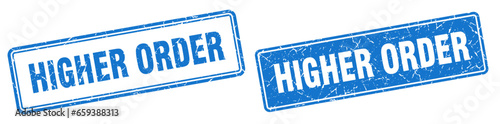 higher order stamp set. higher order square grunge sign