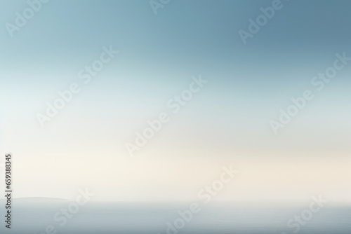 Glowing foggy blue air horizon, creating an abstract seaside scene.
