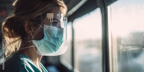 Masked doctor girl photo