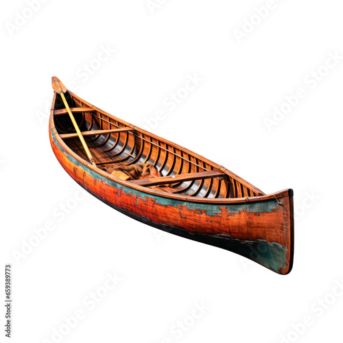 Paddle canoe. Isolated on transparent background. © Creative Haven