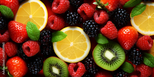 Natural fruit wallpaper background with fresh different fruits 