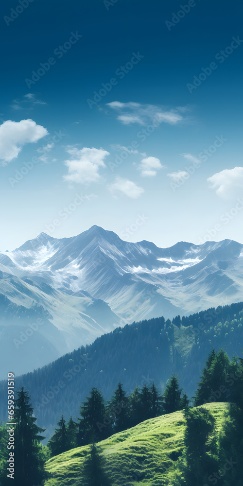landscape with mountains wallpaper