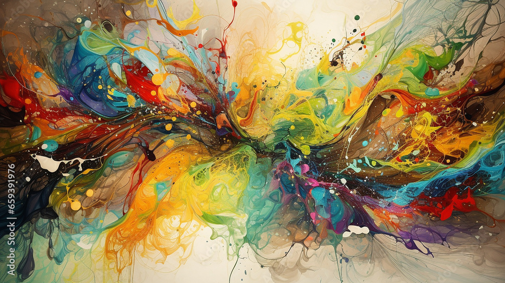 Beautiful Abstract  Colors Wallpaper | AI Generate