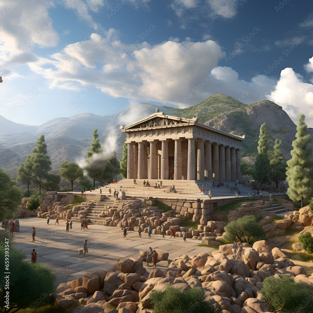 Fototapeta premium temple of apollo in delphi