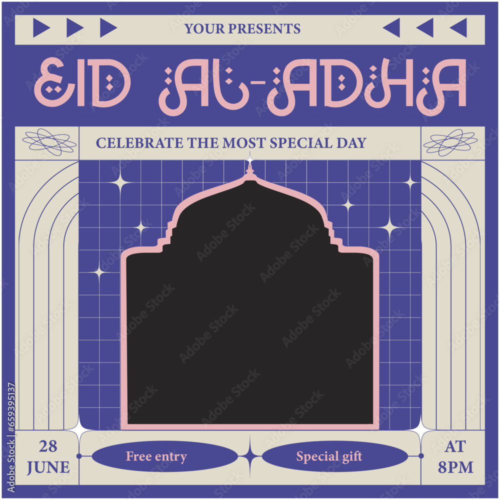 Naklejka premium Eid-al-Adha Socials Media