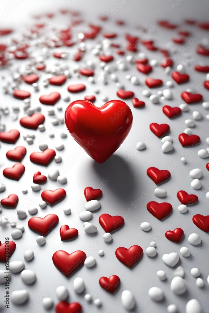heart on a white background, generative AI heart on a white background, generative AI