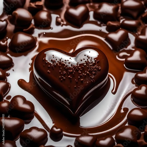 heart shaped chocolate, generative AI