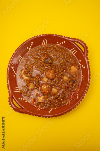 lentils at Spanish style lentejas a la riojana