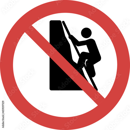 Climbing not allowed