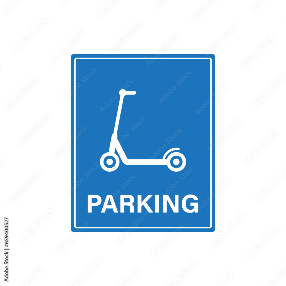 Scooter parking sign icon simple design Scooter parking sign icon simple design