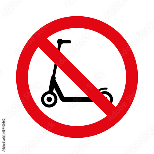 No scooter sign iocn symbol