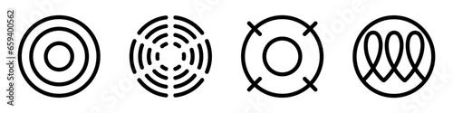 Stove icons set simple design