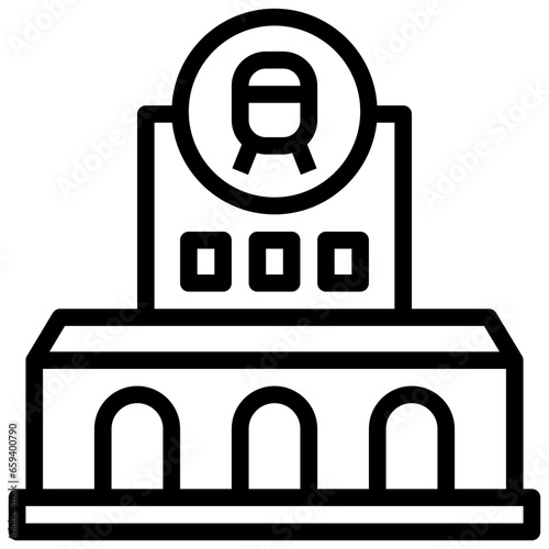 STATION filled outline icon,linear,outline,graphic,illustration
