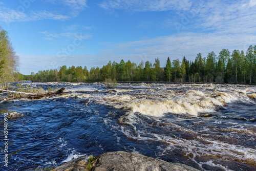 Spring flood of the Dal-River in Sweden