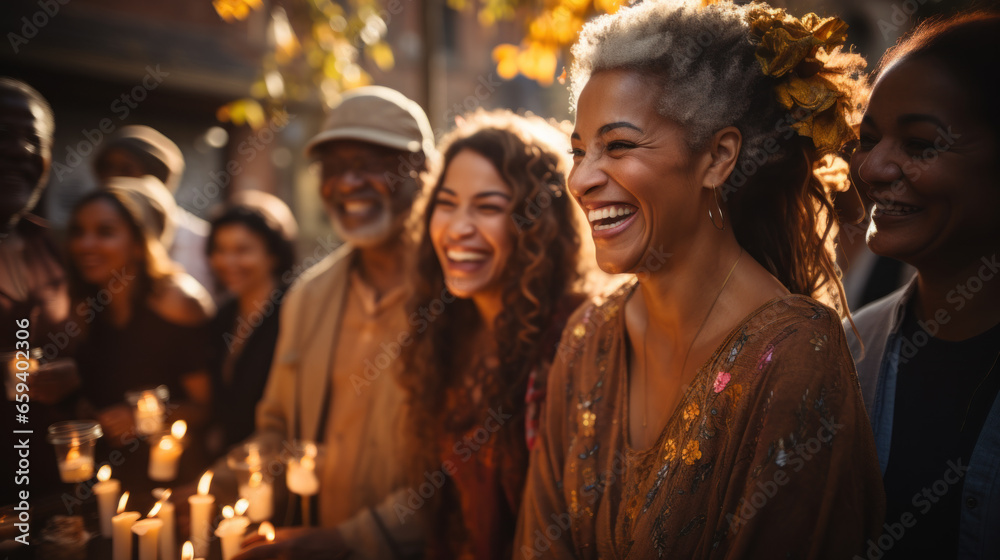 group of people smiling