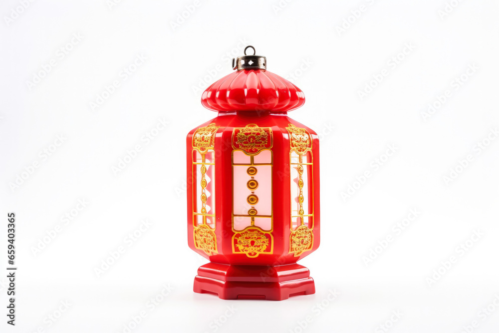 Floating lantern for Asian New Year blessings and hope isolated on a white background Floating lantern for Asian New Year blessings and hope isolated on a white background