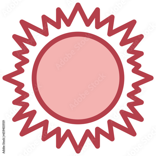 SUN filled outline icon,linear,outline,graphic,illustration