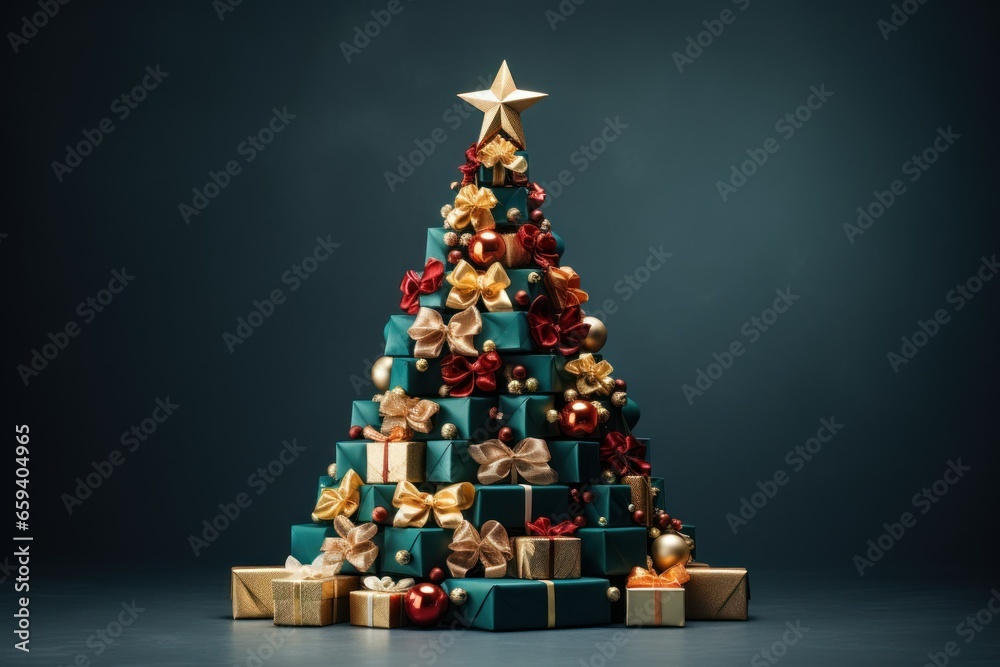 holiday tree with gifts holiday tree with gifts