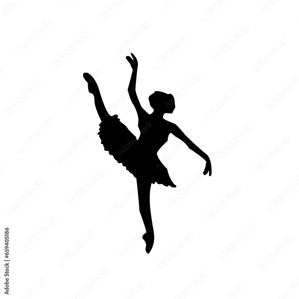  ballerina silhouette vector