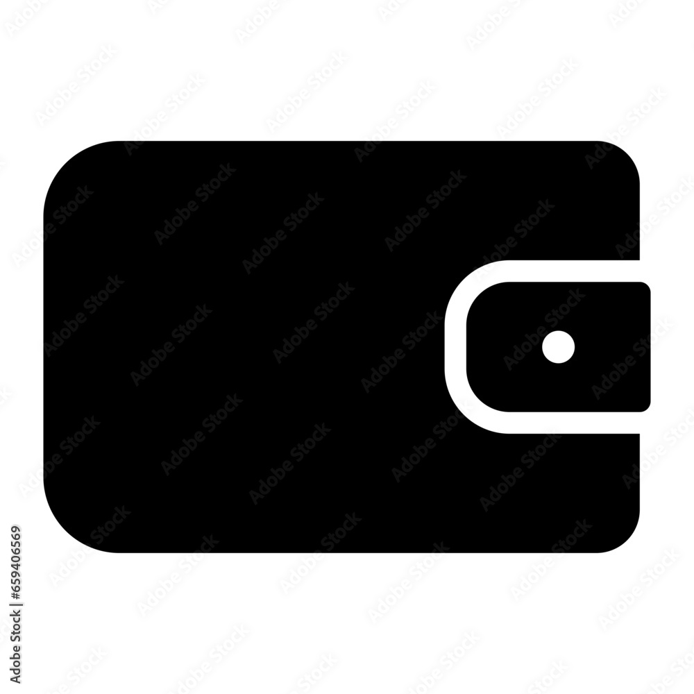 Fototapeta premium wallet glyph icon
