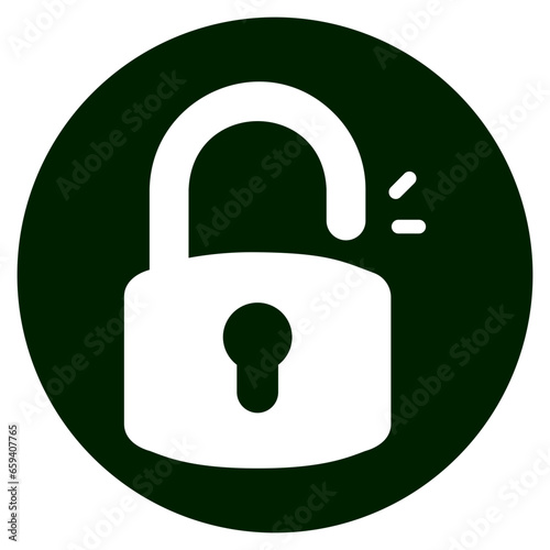 unlock glyph icon