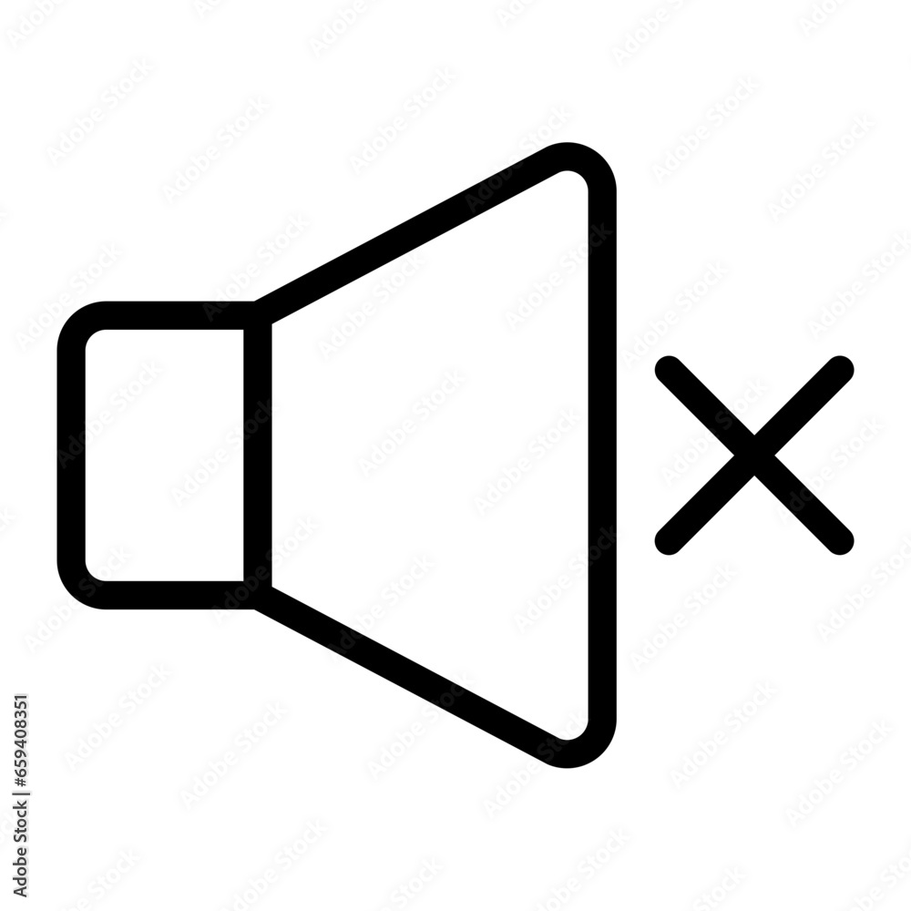 mute line icon