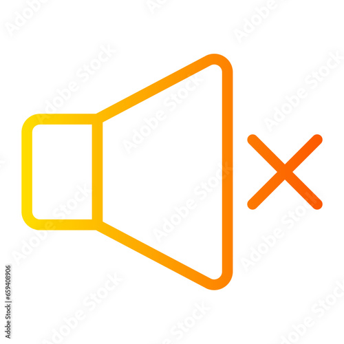 mute gradient icon