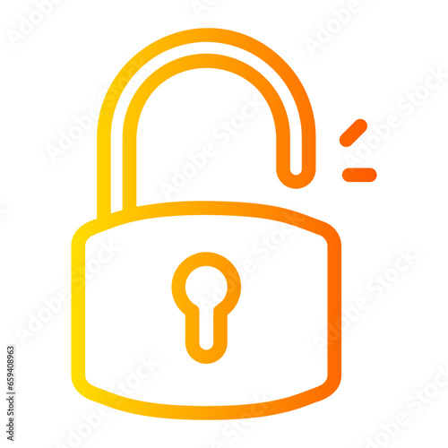 unlock gradient icon