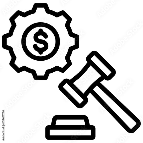 Auction Outline Icon